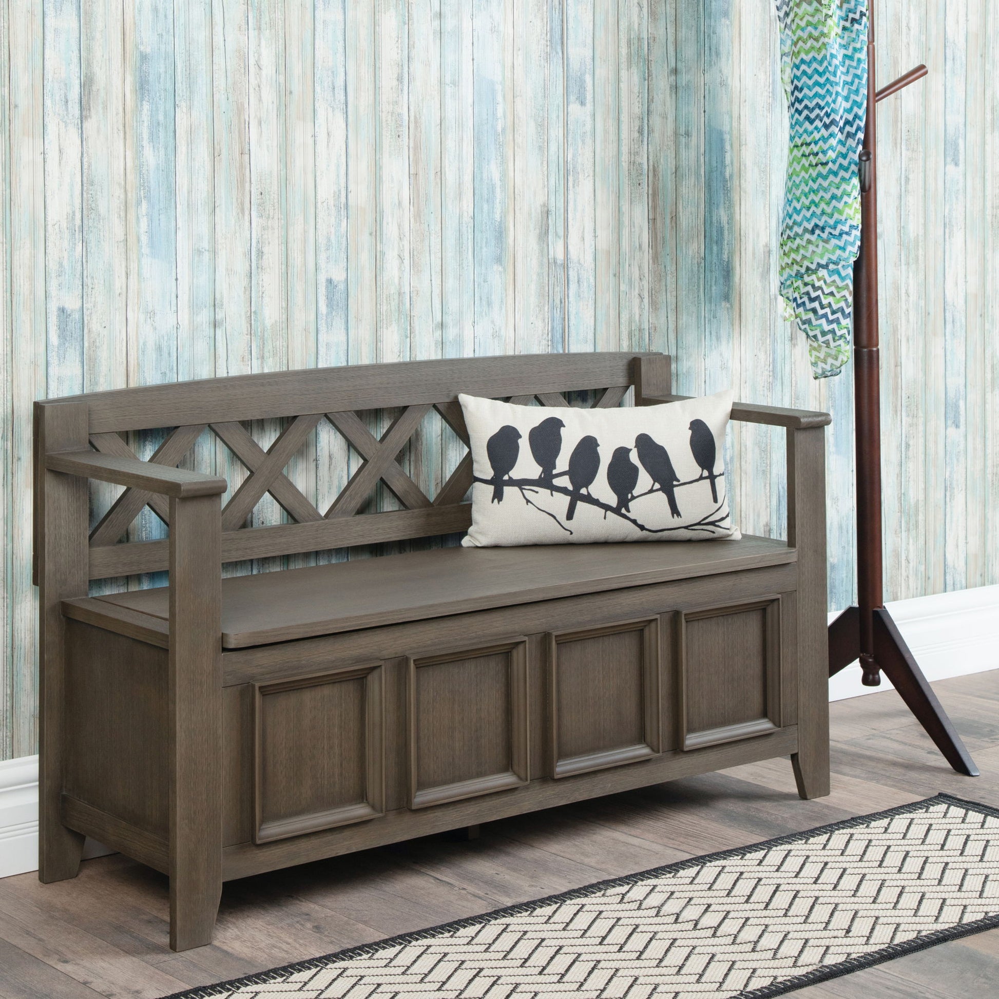 Amherst - Handcrafted Entryway Storage Bench - The Sleep Loft - Online Mattress Showroom NYC