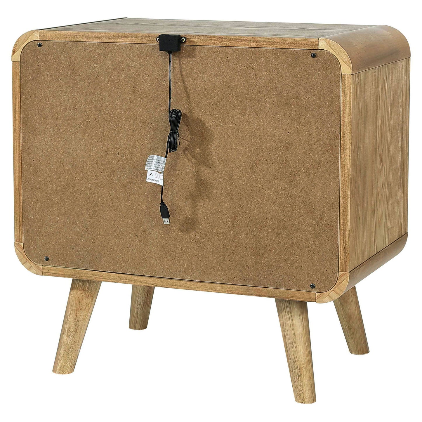 Winston - 2 Drawer Nightstand - Ash Brown - The Sleep Loft - Online Mattress Showroom NYC