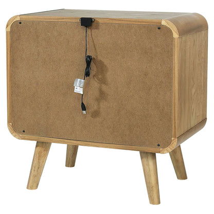 Winston - 2 Drawer Nightstand - Ash Brown - The Sleep Loft - Online Mattress Showroom NYC