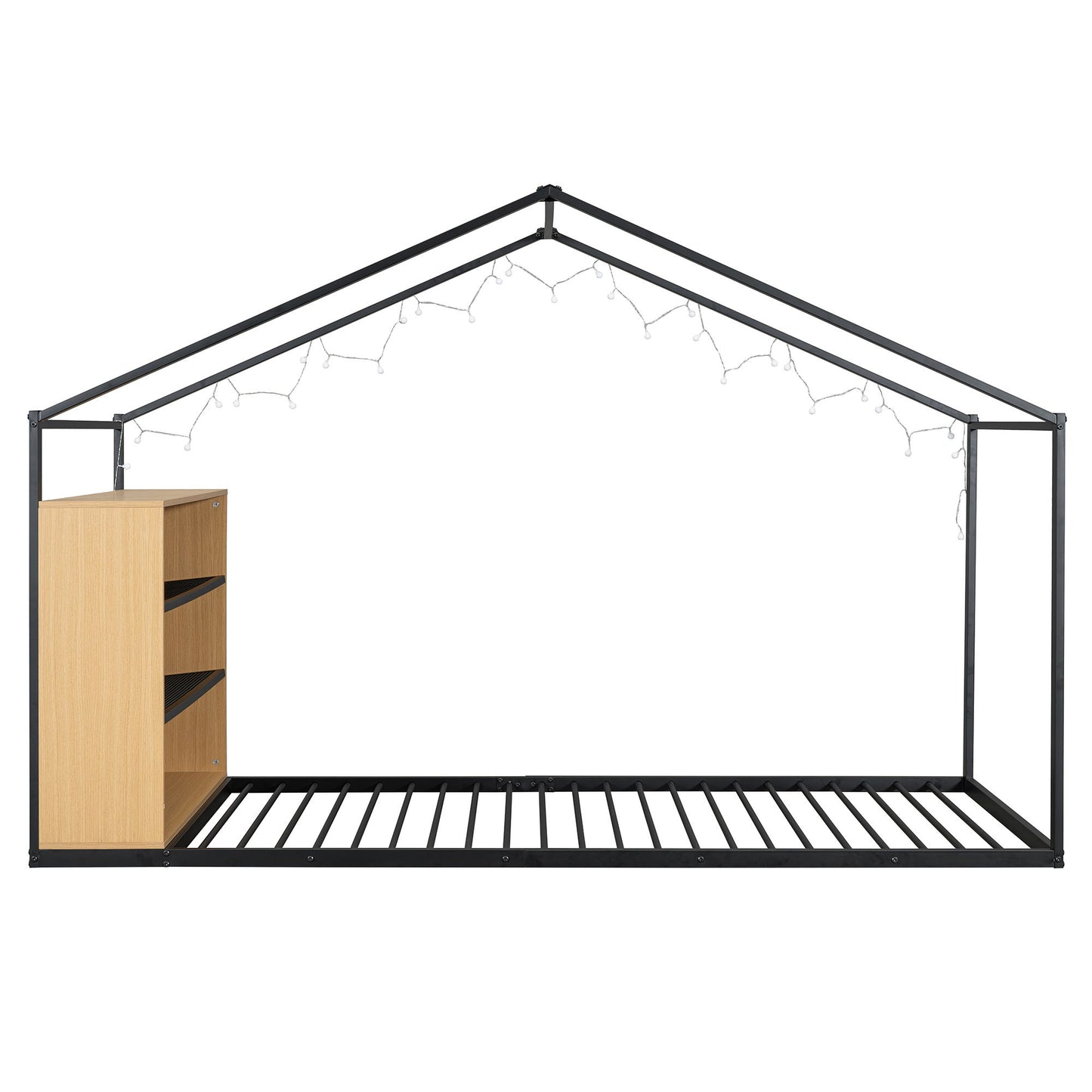 Bed House Frame With Shelves And Lights - The Sleep Loft - Online Mattress Showroom NYC