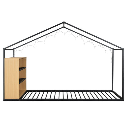 Bed House Frame With Shelves And Lights - The Sleep Loft - Online Mattress Showroom NYC