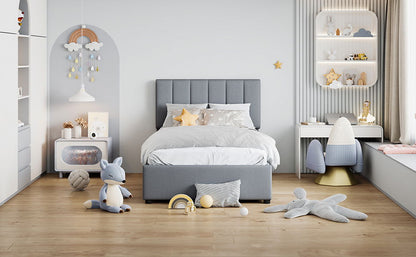 Upholstered Platform Bed With A Hydraulic Storage System - The Sleep Loft - Online Mattress Showroom NYC