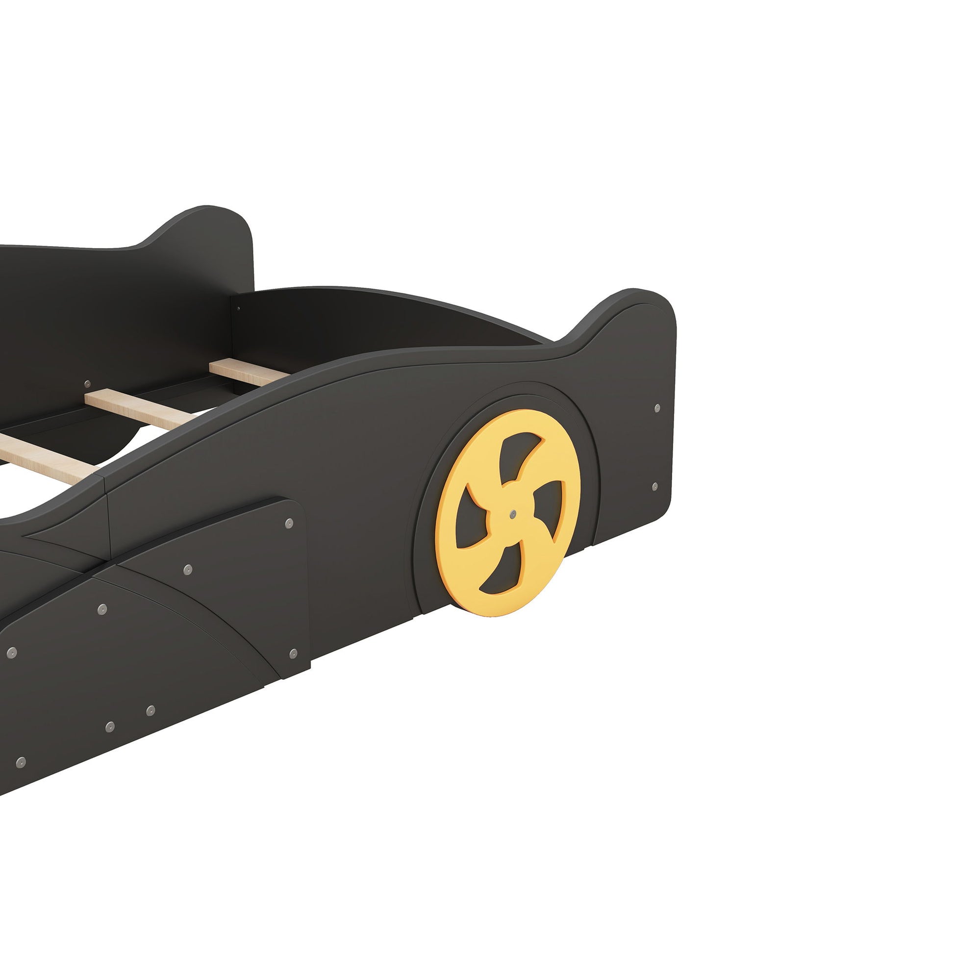 Race Car Shaped Platform Bed With Wheels And Storage - The Sleep Loft - Online Mattress Showroom NYC