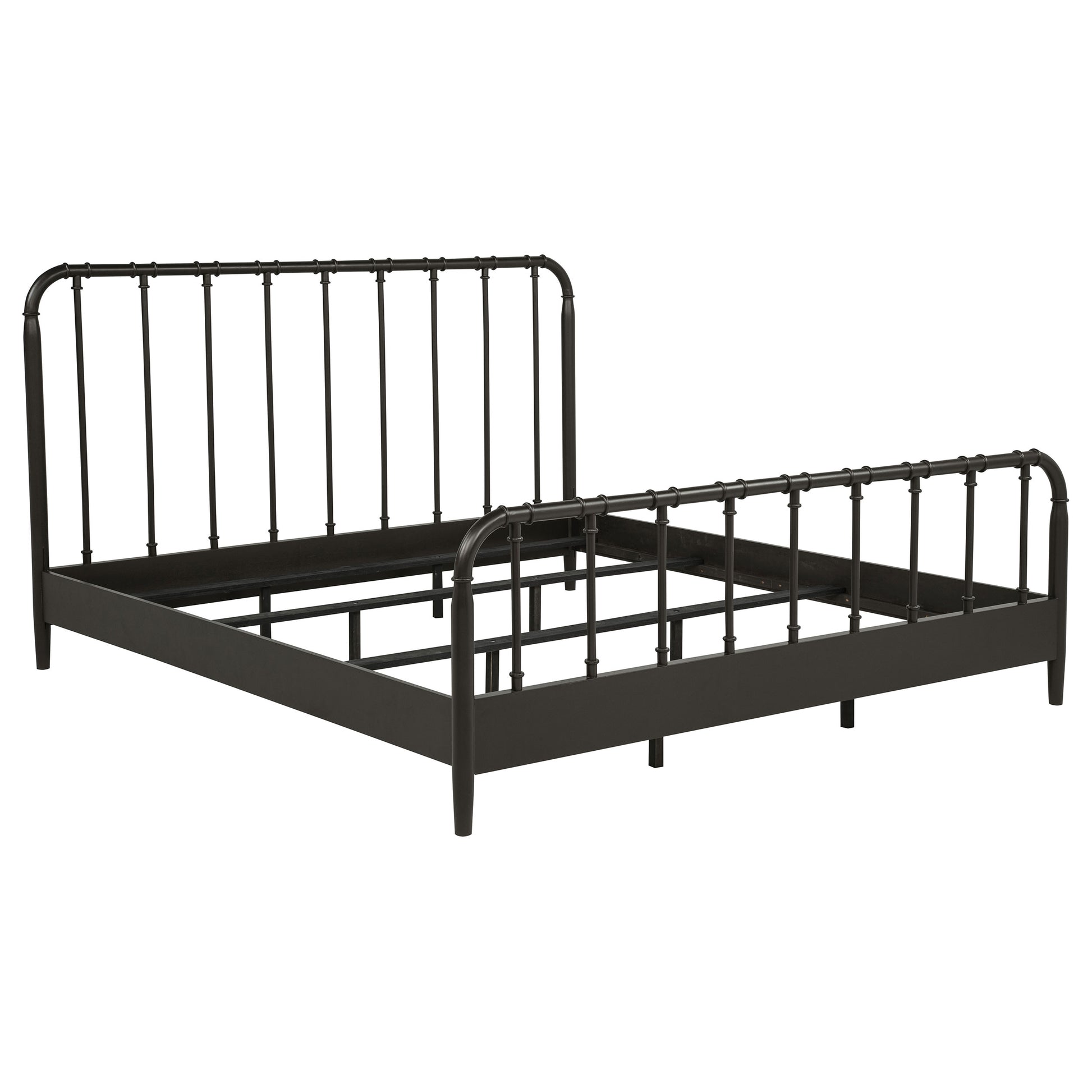 Rocco All Wood Water Pipe Open Frame Eastern King Bed Dark Bronze