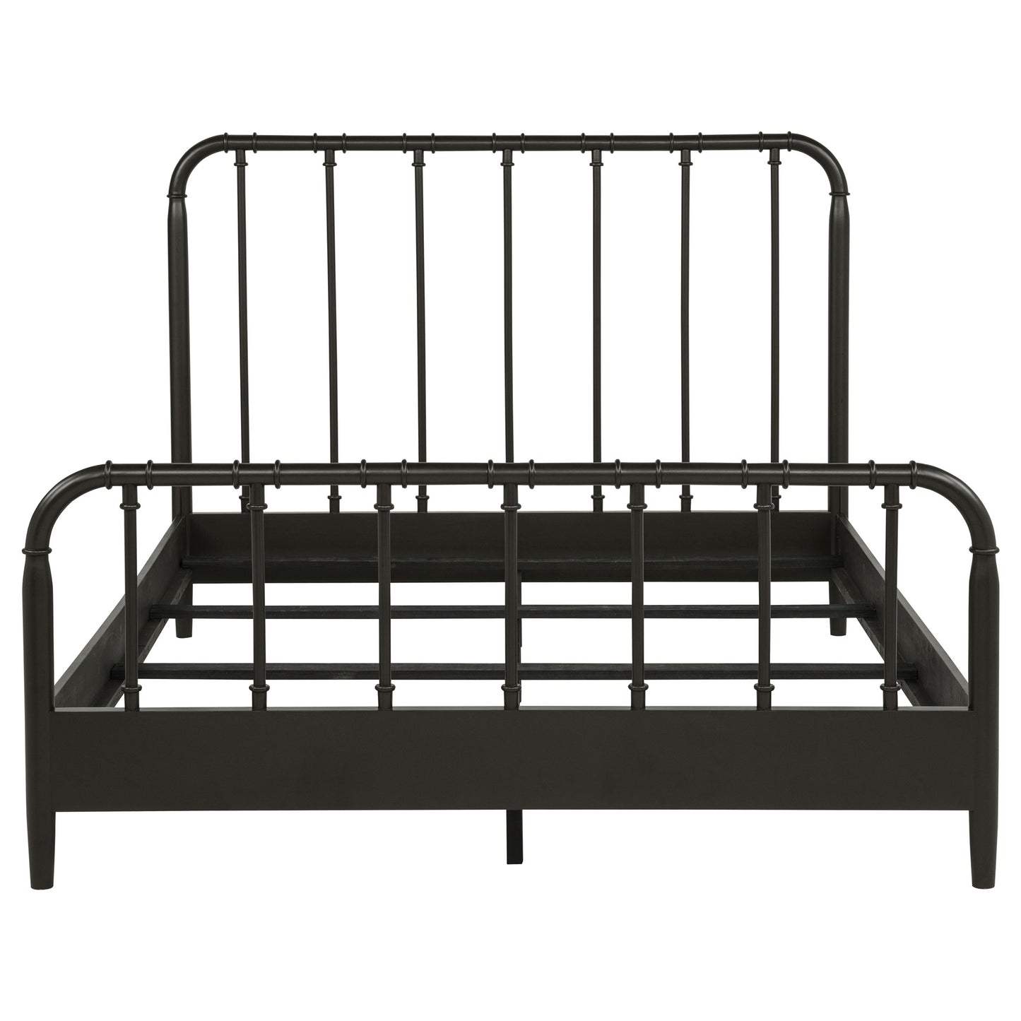 Rocco All Wood Water Pipe Open Frame Queen Bed Dark Bronze