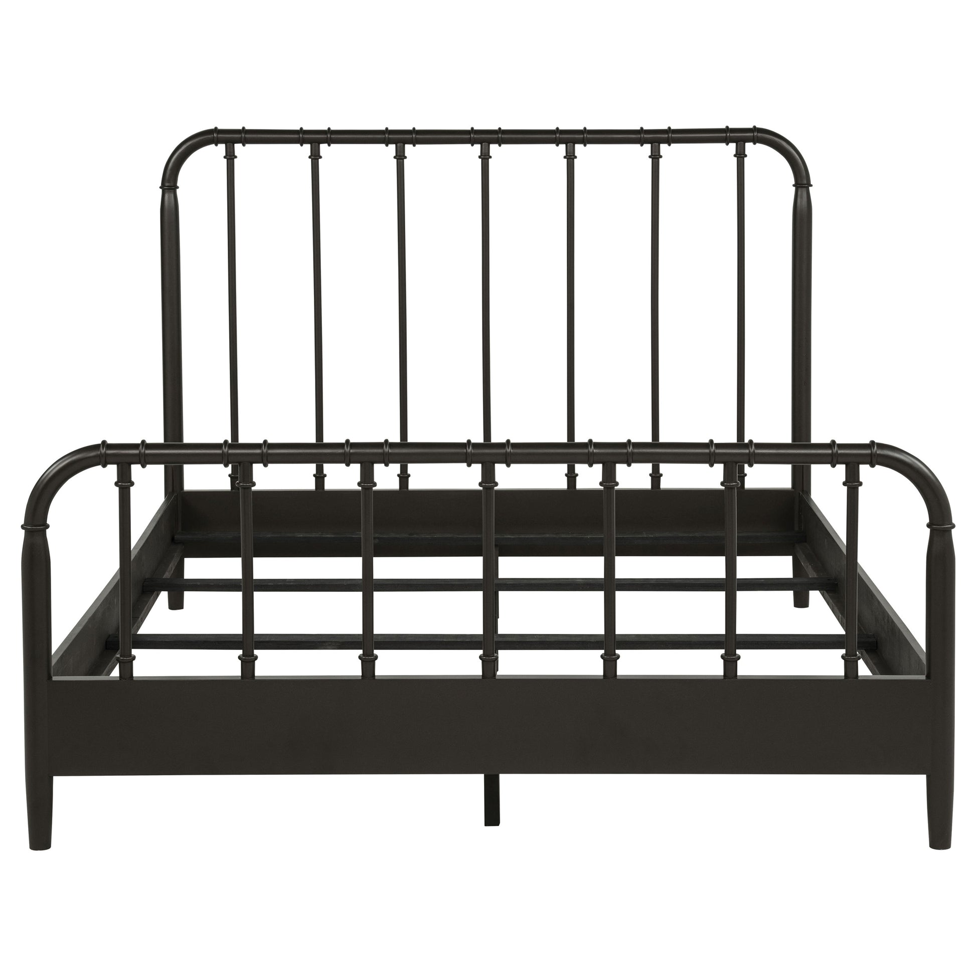 Rocco All Wood Water Pipe Open Frame Queen Bed Dark Bronze