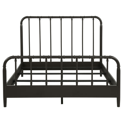 Rocco All Wood Water Pipe Open Frame Queen Bed Dark Bronze