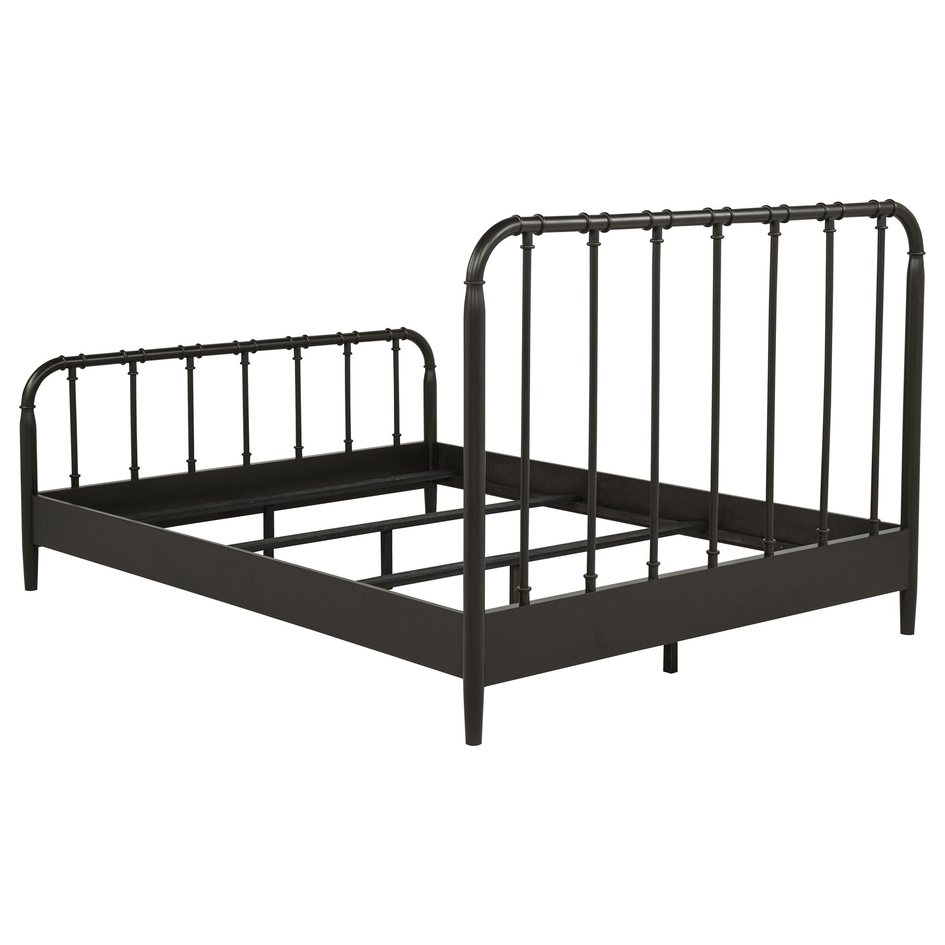 Rocco All Wood Water Pipe Open Frame Queen Bed Dark Bronze