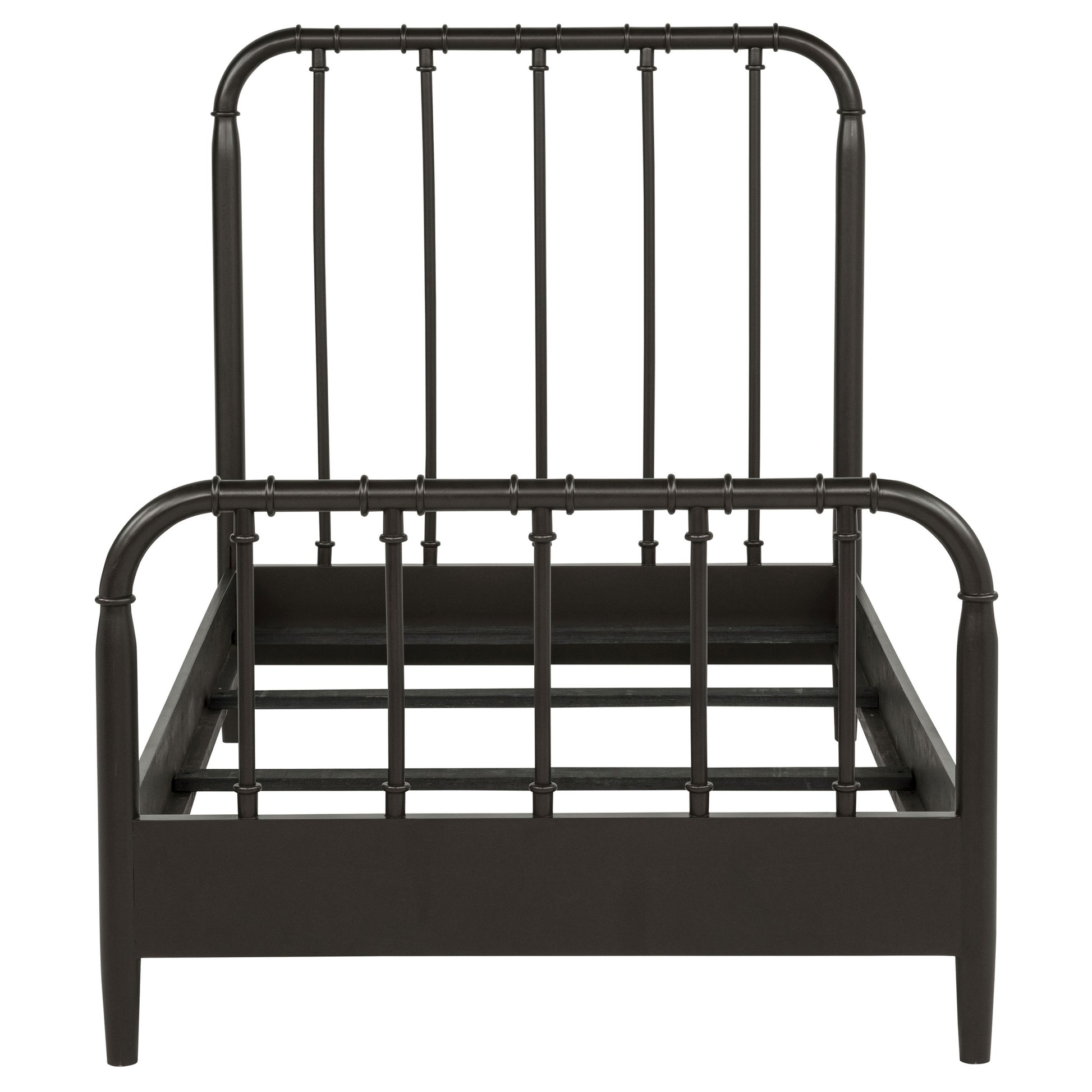 Rocco All Wood Water Pipe Open Frame Twin Bed Dark Bronze