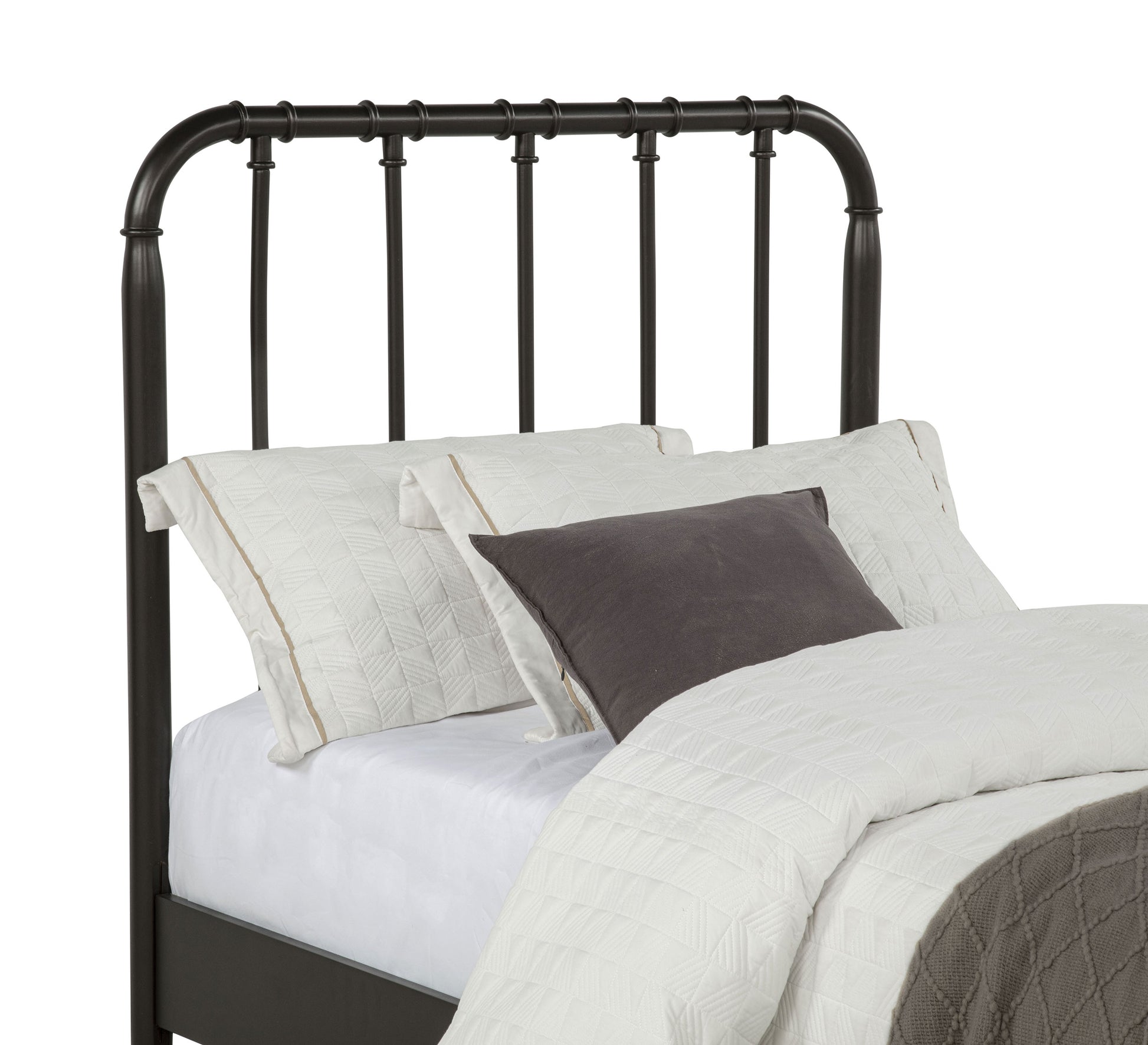 Rocco All Wood Water Pipe Open Frame Twin Bed Dark Bronze