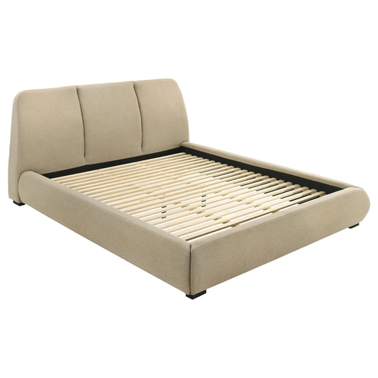 Mokena 46-inch Upholstered California King Platform Bed Brown - The Sleep Loft - Online Mattress Showroom NYC