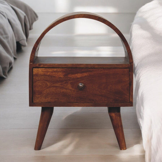 Dome Bedside Table - Brown - The Sleep Loft - Online Mattress Showroom NYC