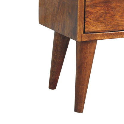 Mini Modern Bedside Table - Chestnut - The Sleep Loft - Online Mattress Showroom NYC