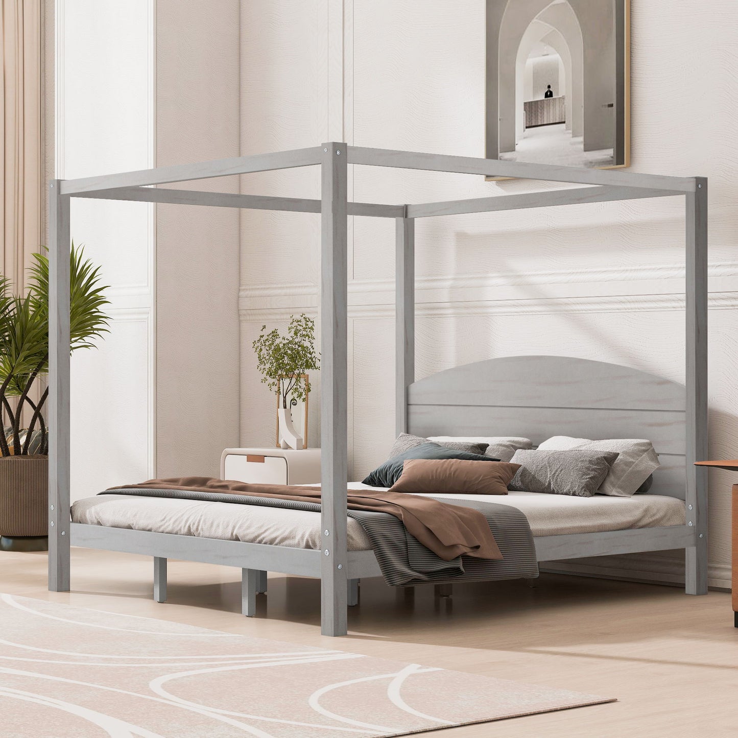 anopy Platform Bed With Headboard And Support Legs - The Sleep Loft - Online Mattress Showroom NYC
