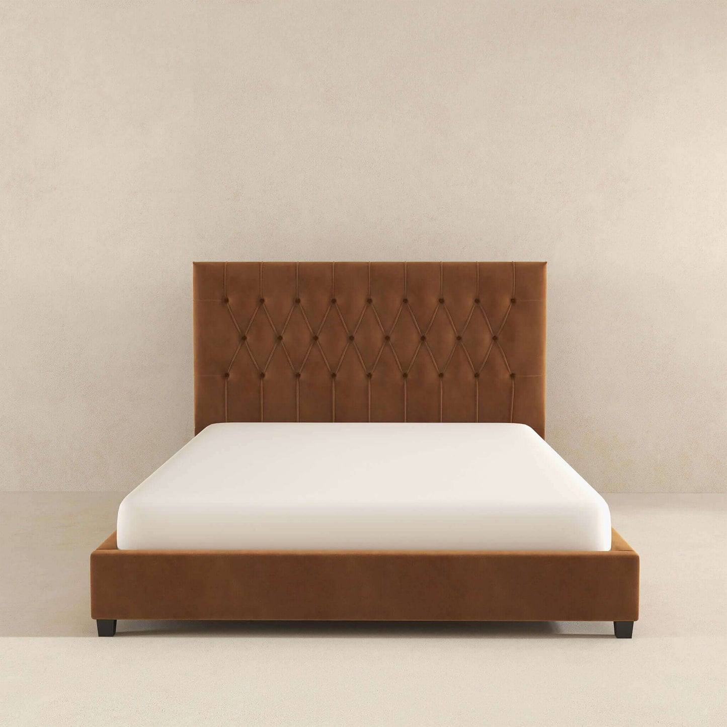 Donald - Mid-Century Modern Upholstered Platform Bed - The Sleep Loft - Online Mattress Showroom NYC