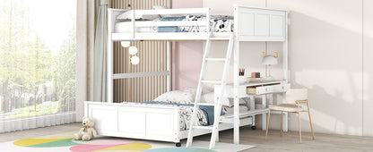 Full Over Full Bunk Bed With Desk - The Sleep Loft - Online Mattress Showroom NYC