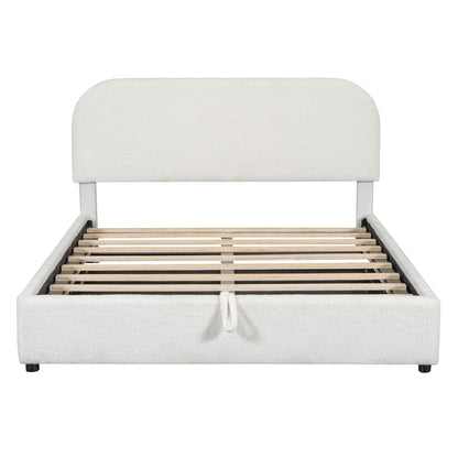 Upholstered Platform Bed With Hydraulic Storage System - The Sleep Loft - Online Mattress Showroom NYC