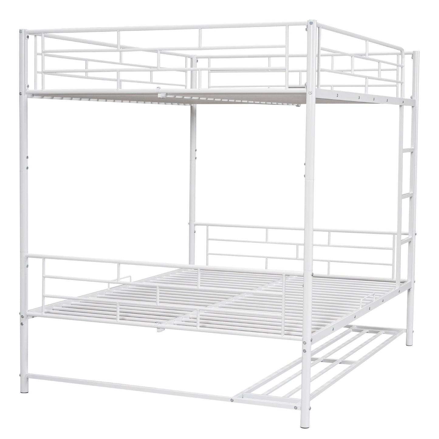 Metal Bunk Bed With Shelf And Guardrails - The Sleep Loft - Online Mattress Showroom NYC