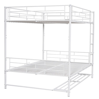 Metal Bunk Bed With Shelf And Guardrails - The Sleep Loft - Online Mattress Showroom NYC