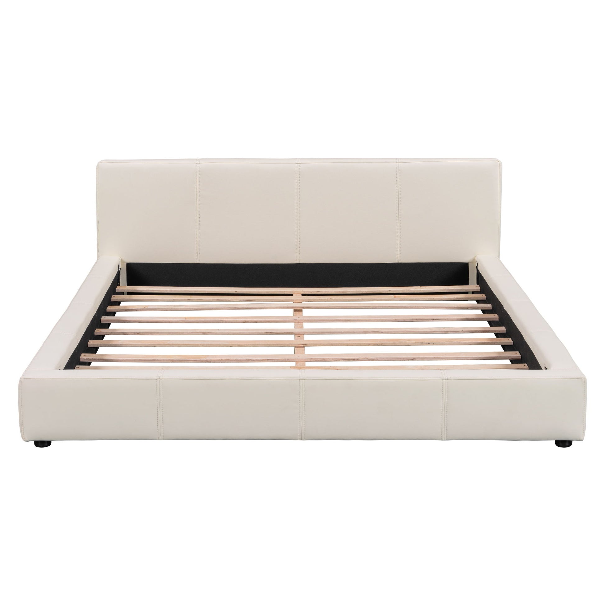 Stylish Upholstered Bed With Birch Wood Frame - The Sleep Loft - Online Mattress Showroom NYC