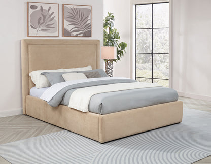 Lawson 54-inch Upholstered Queen Platform Bed Light Saddle