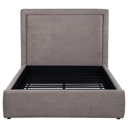Lawson 54-inch Upholstered Full Panel Platform Bed Mushroom