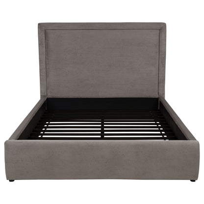Lawson 54-inch Upholstered Queen Platform Bed Mushroom