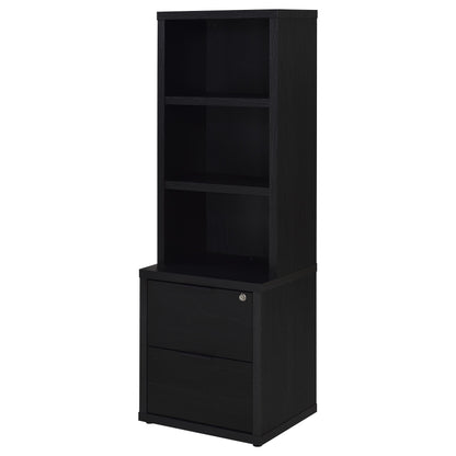 Westpark 3-piece Twin Bedroom Set Bookcase Headboard Black