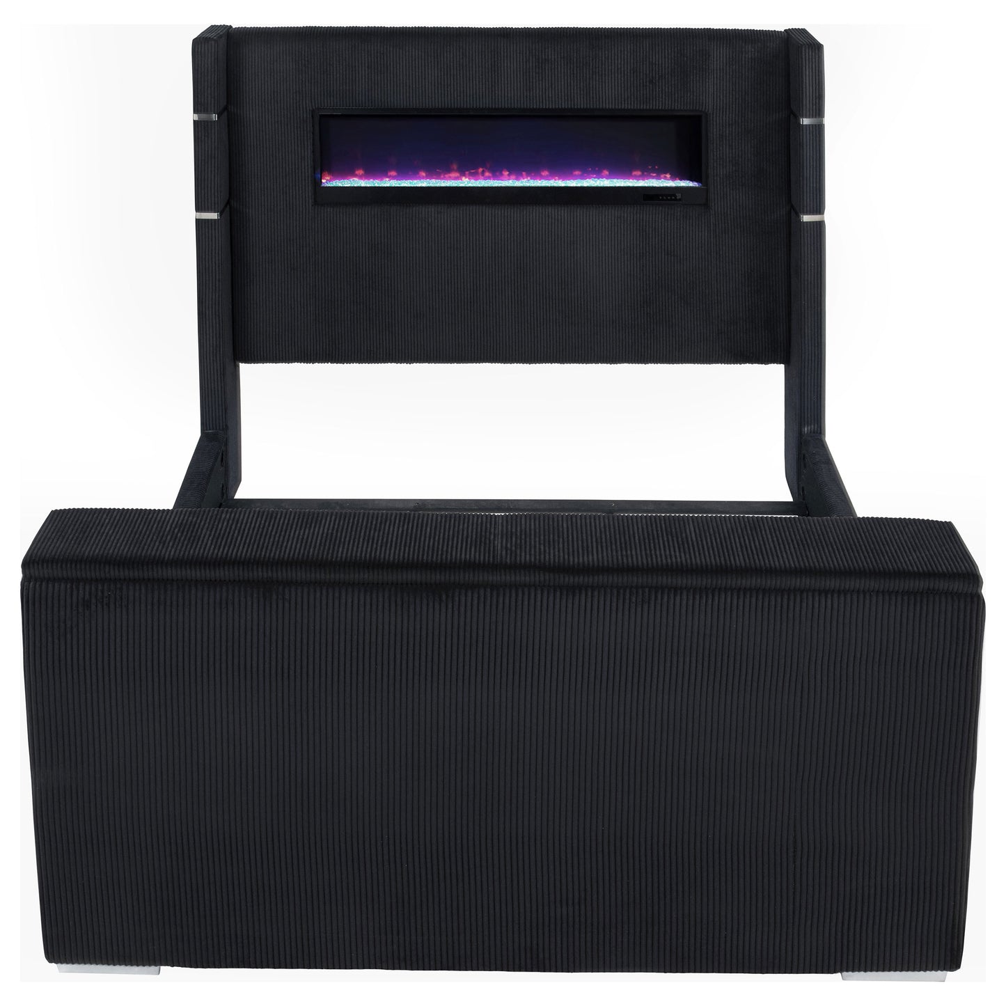 Tisdall California King Flame Visualizer TV Bed Black