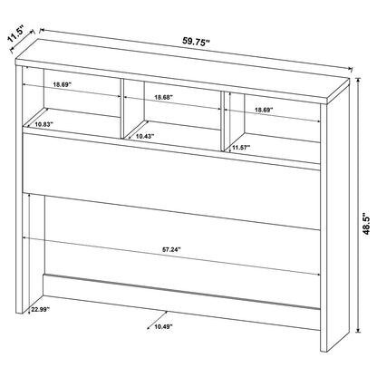 Westpark 49-inch Queen Bookcase Headboard Mango