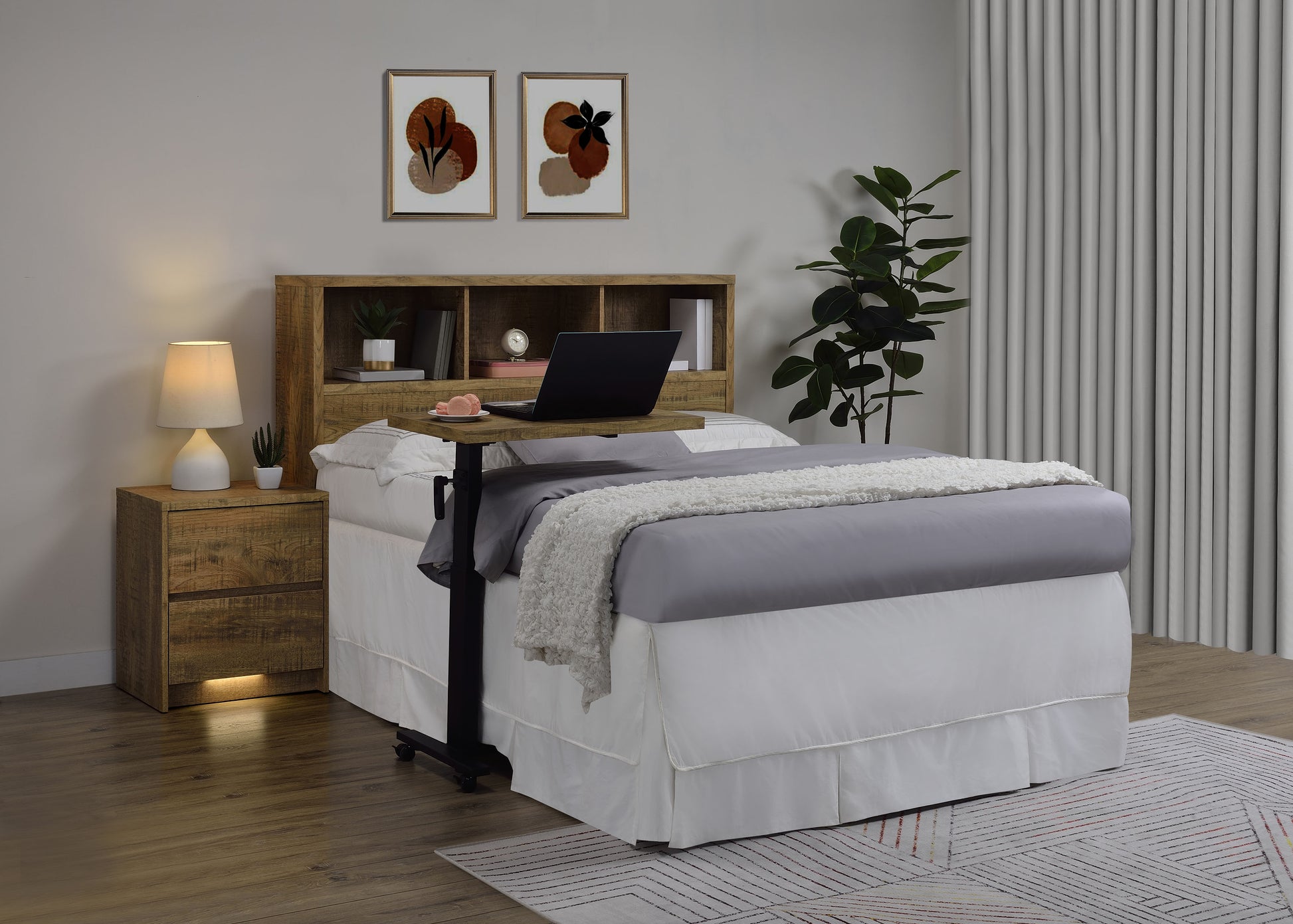 Westpark 49-inch Queen Bookcase Headboard Mango
