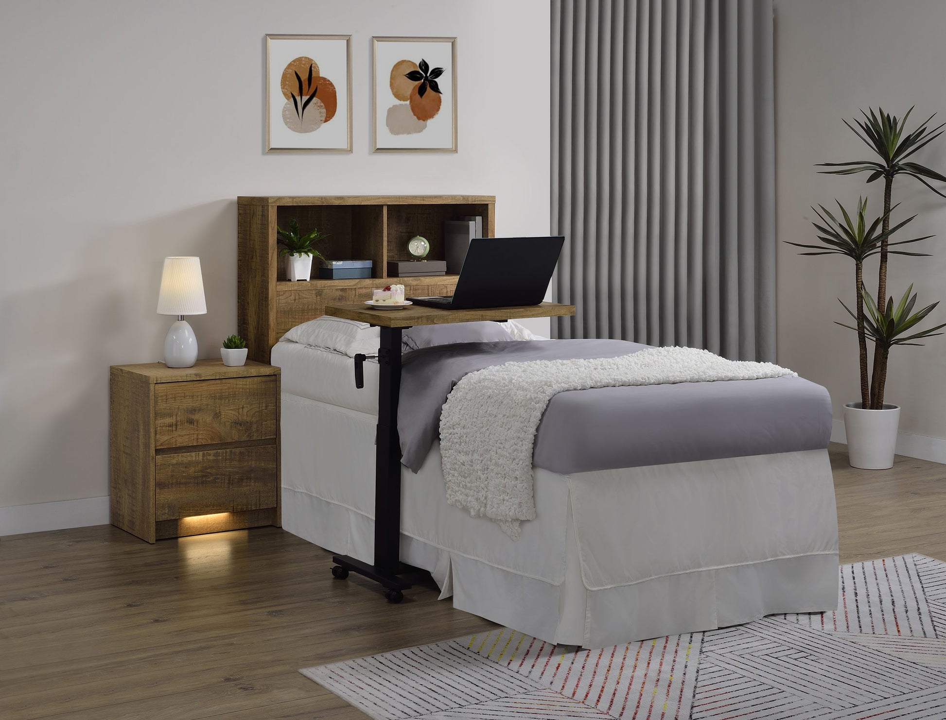 Westpark 49-inch Twin Bookcase Headboard Mango