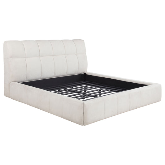 Nollet 48-inch Upholstered California King Platform Bed Cream - The Sleep Loft - Online Mattress Showroom NYC