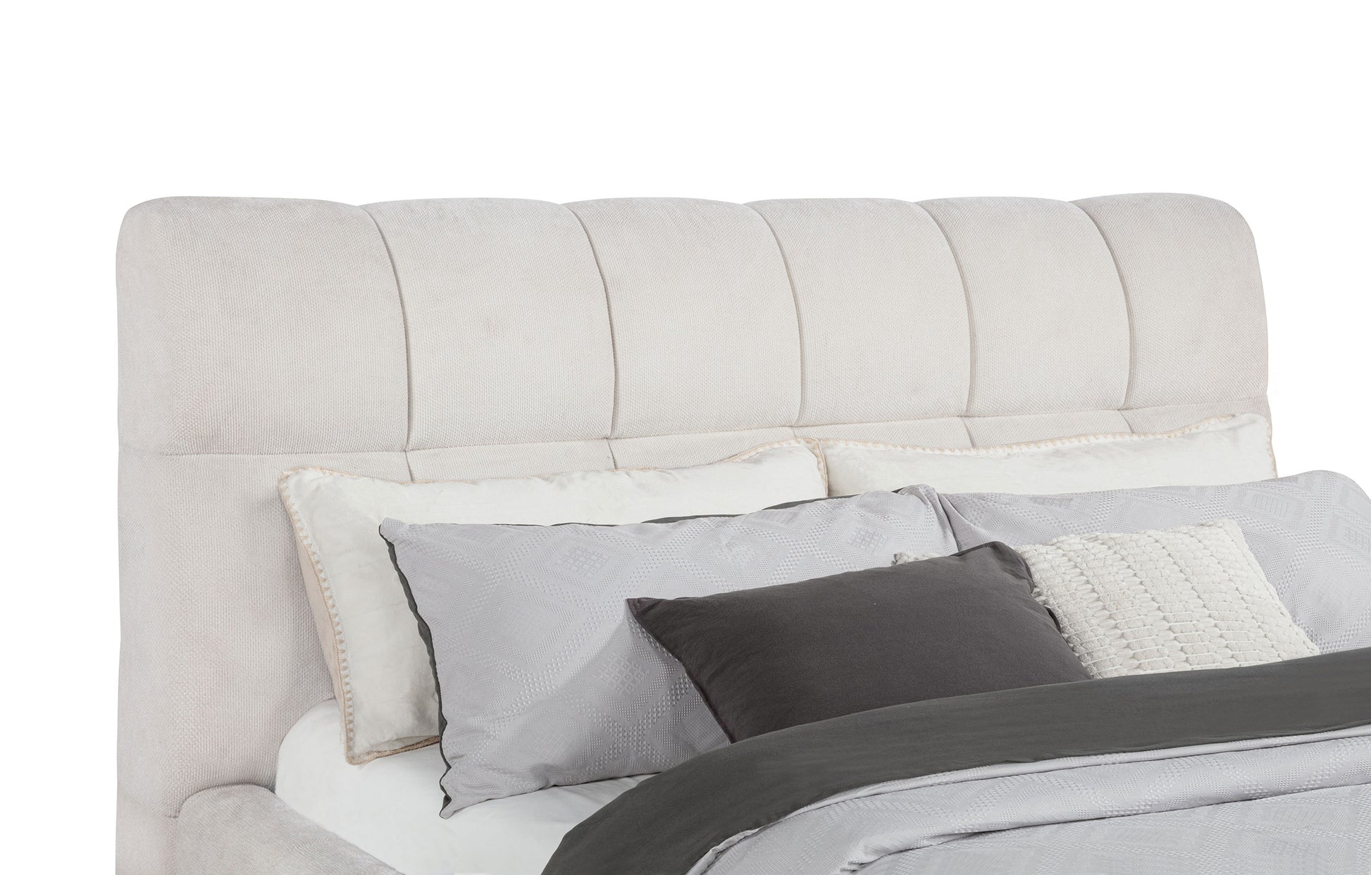 Nollet 48-inch Upholstered California King Platform Bed Cream