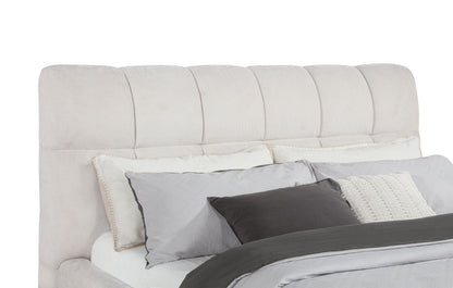 Nollet 48-inch Upholstered California King Platform Bed Cream