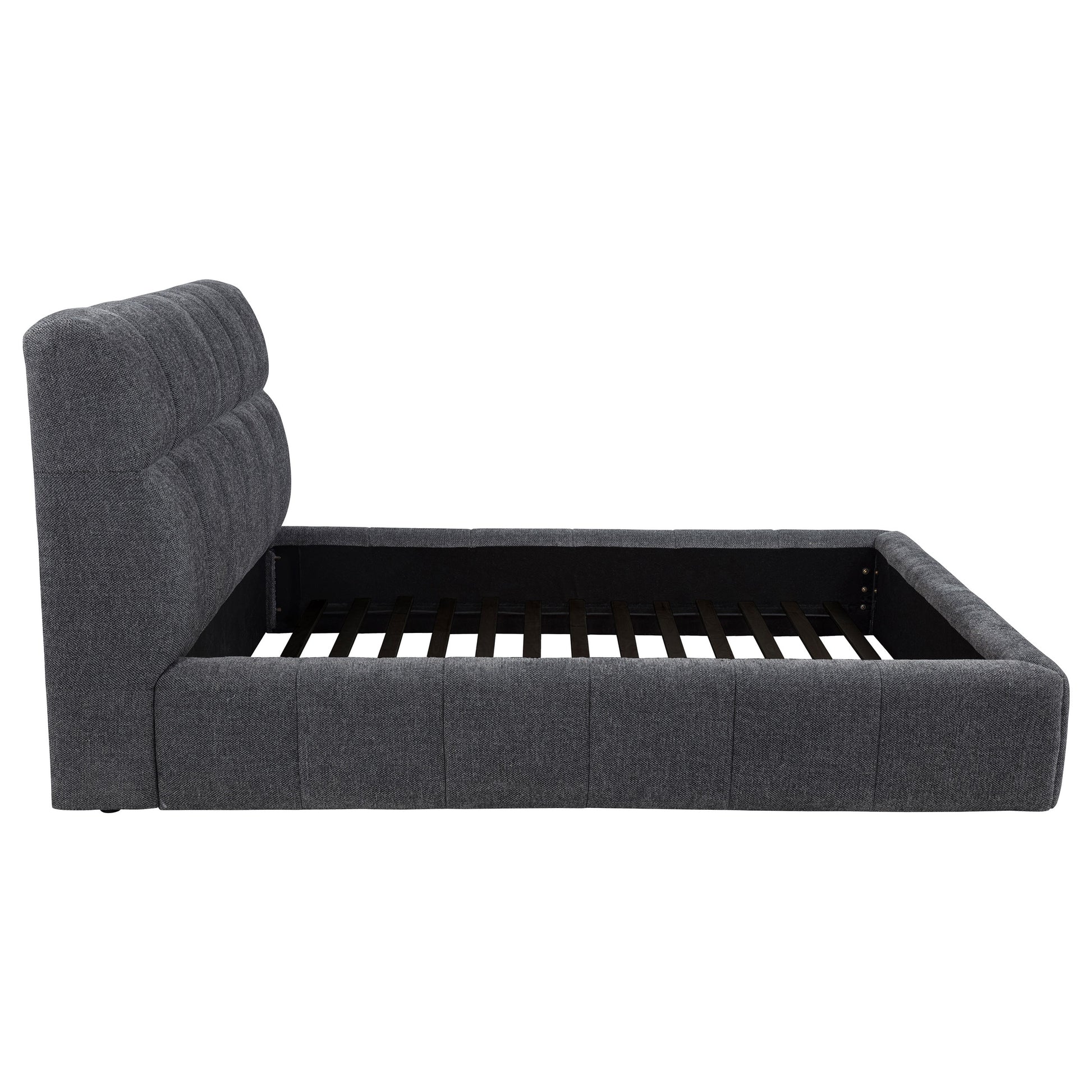 Nollet 48-inch Upholstered Queen Panel Platform Bed Grey