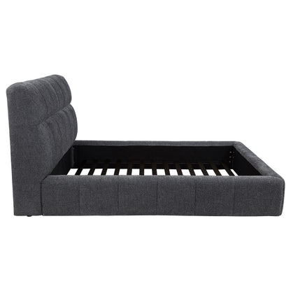 Nollet 48-inch Upholstered Queen Panel Platform Bed Grey