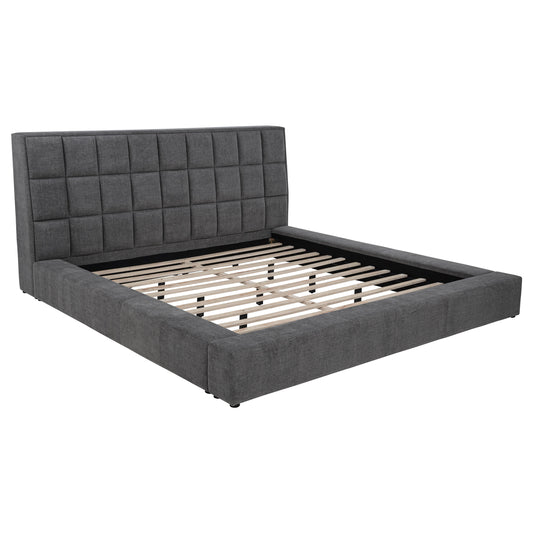 Dreux Upholstered California King Panel Platform Bed Grey - The Sleep Loft - Online Mattress Showroom NYC