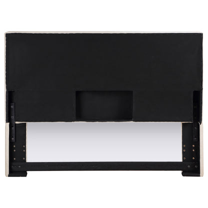 Pirro Upholstered King Panel Headboard Sand