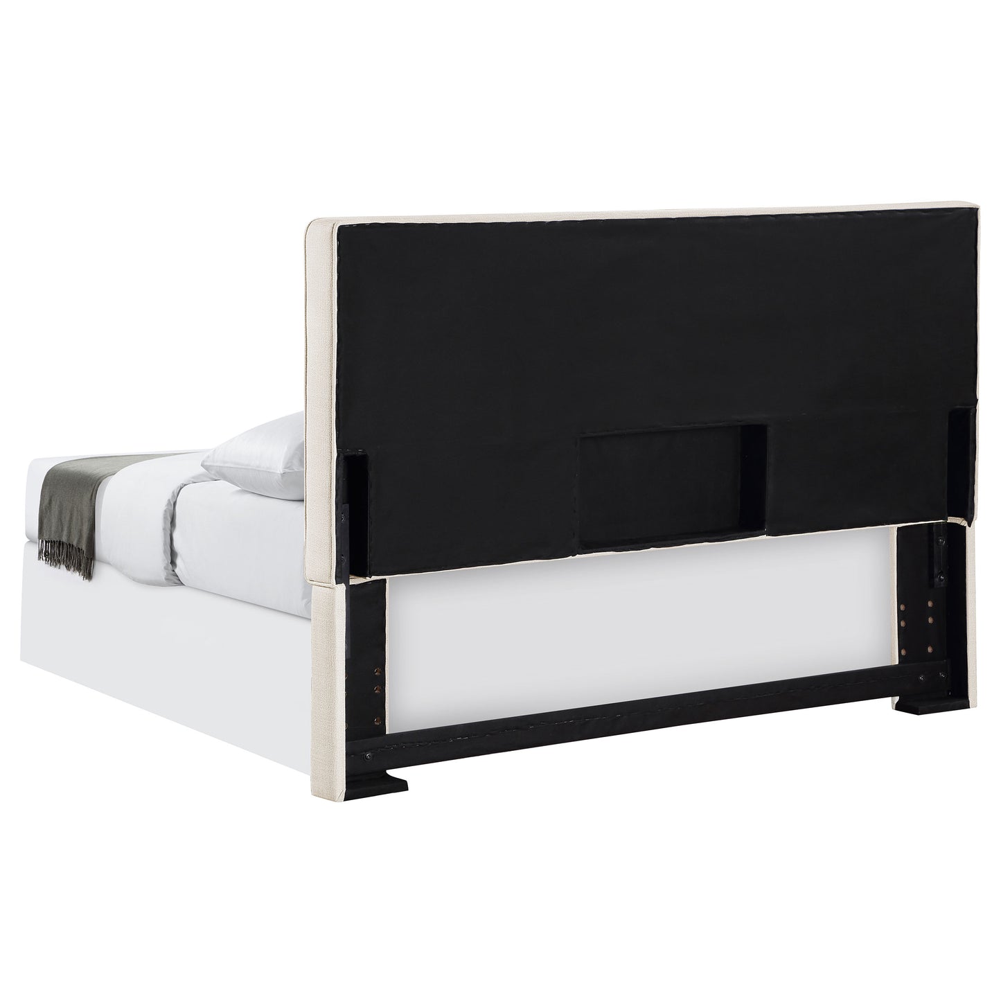 Kosmo Upholstered King Panel Headboard Sand
