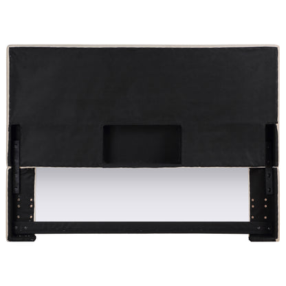 Kosmo Upholstered Queen or Full Panel Headboard Sand