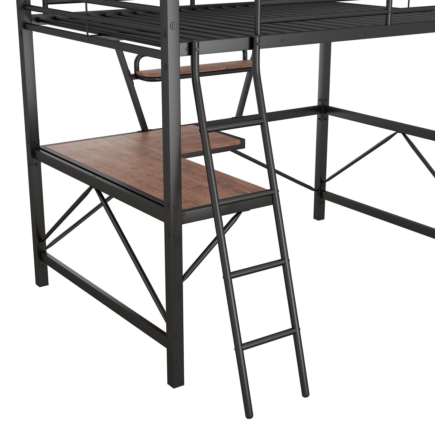 Loft Bed With Desk And Shelf, Modern Design - The Sleep Loft - Online Mattress Showroom NYC