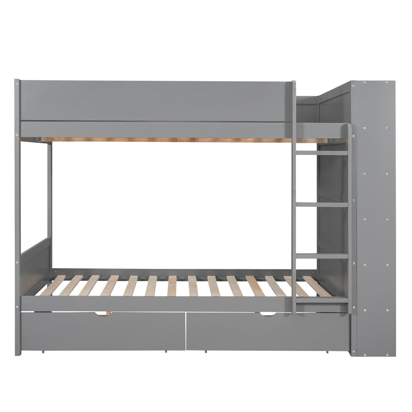 Bunk Bed With 2 Drawers And Multi Layer Cabinet - The Sleep Loft - Online Mattress Showroom NYC