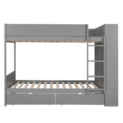Bunk Bed With 2 Drawers And Multi Layer Cabinet - The Sleep Loft - Online Mattress Showroom NYC