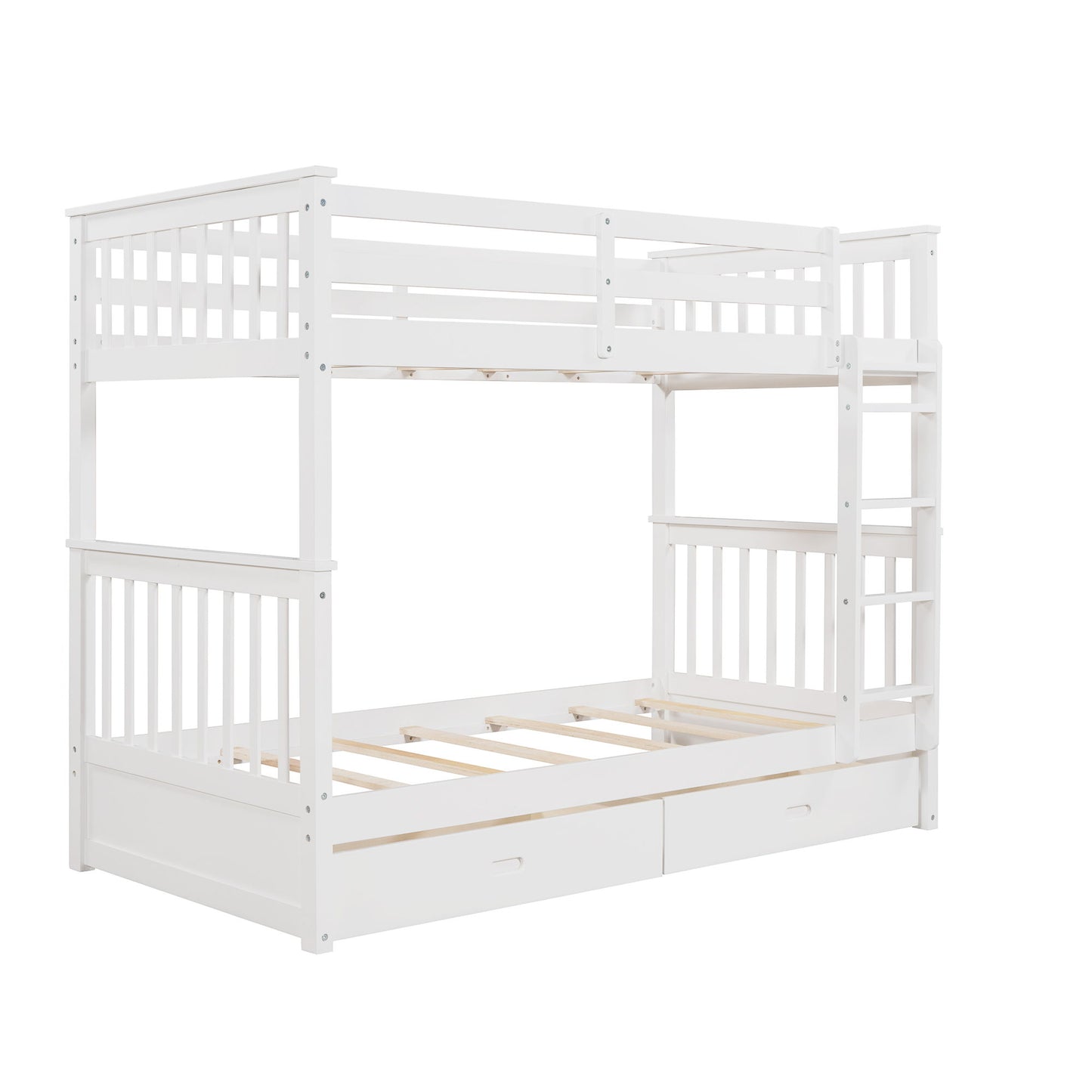 Bunk Bed With Ladders And 2 Storage Drawers - The Sleep Loft - Online Mattress Showroom NYC