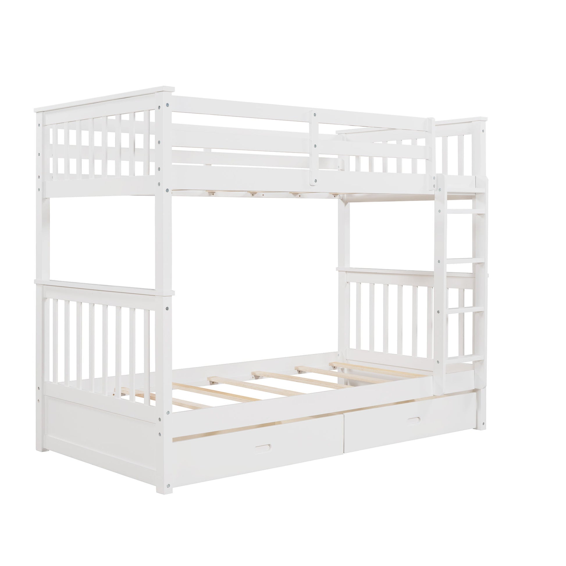Bunk Bed With Ladders And 2 Storage Drawers - The Sleep Loft - Online Mattress Showroom NYC