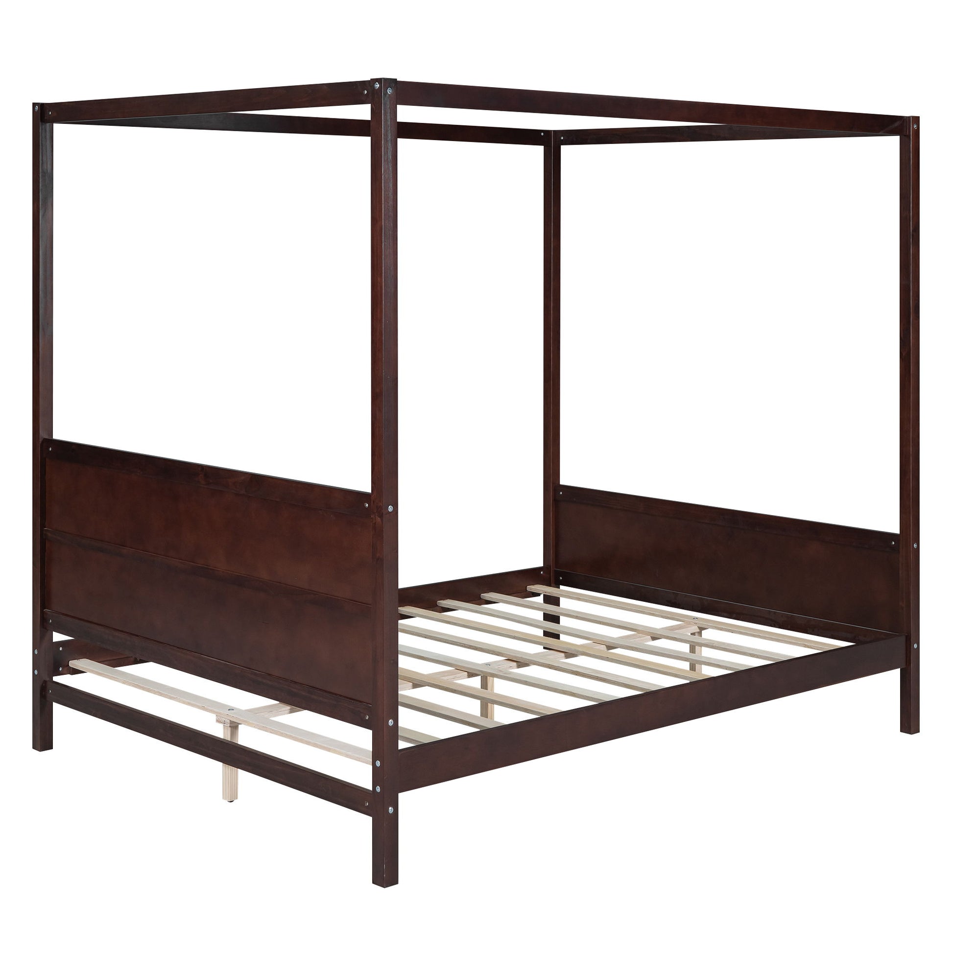 Canopy Platform Bed With Headboard And Footboard, Slat Support Leg - The Sleep Loft - Online Mattress Showroom NYC