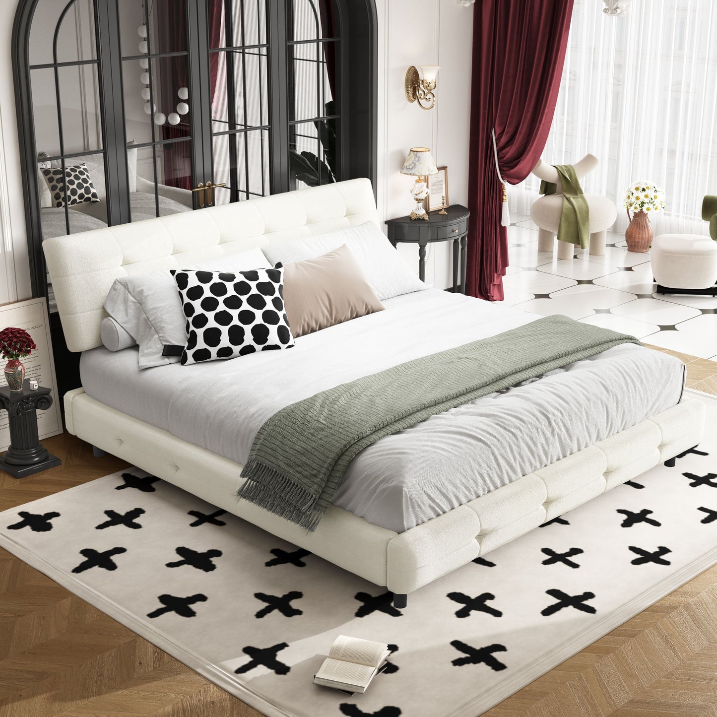 Tufted Headboard With Extra-Large Ultra-Soft Cloud Pillow Design - The Sleep Loft - Online Mattress Showroom NYC