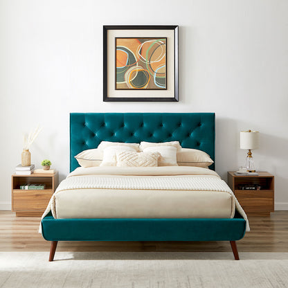 Dillon - Velvet Platform Bed - The Sleep Loft - Online Mattress Showroom NYC