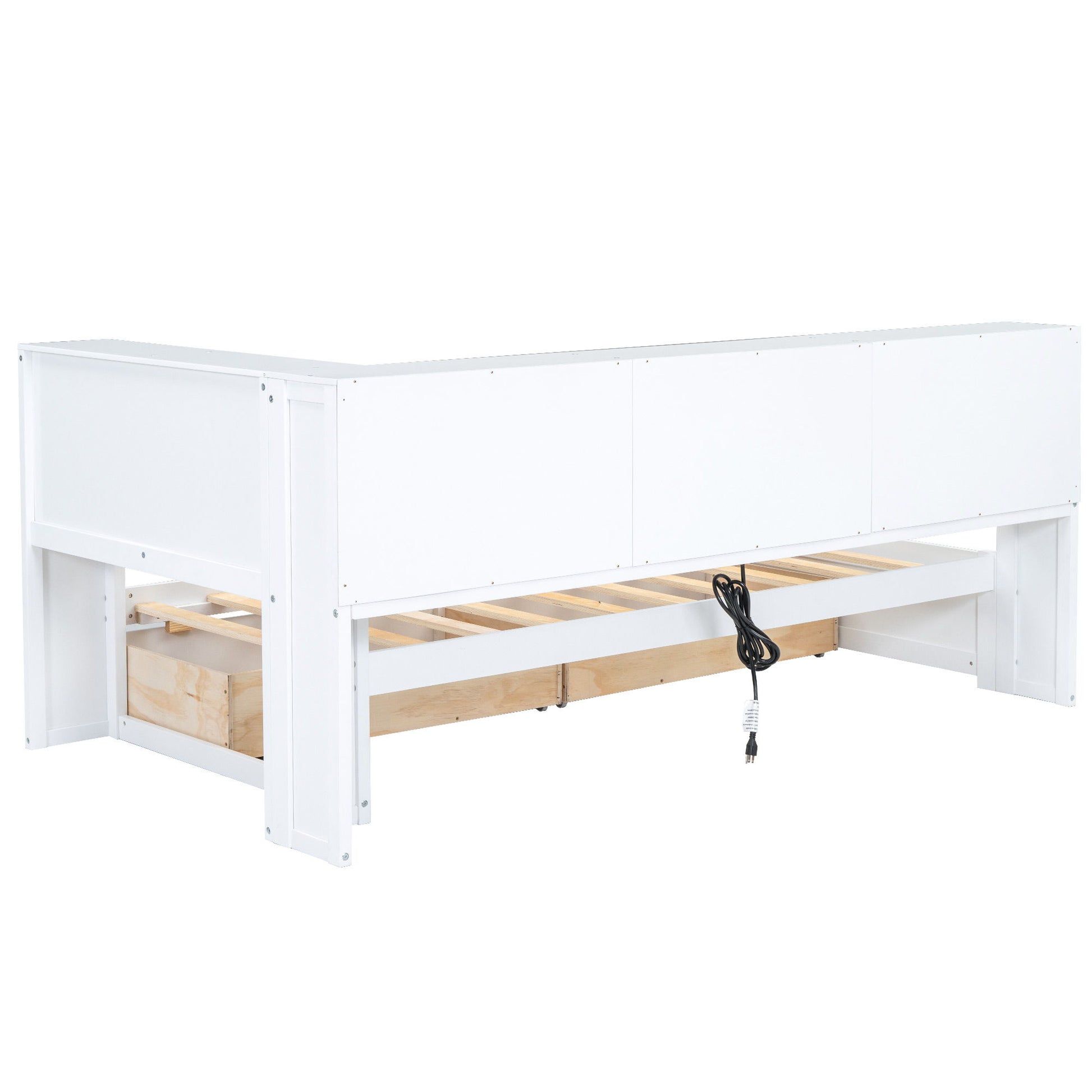 Daybed With 2 Storage Drawers, Storage Cabinets, USB Ports - The Sleep Loft - Online Mattress Showroom NYC